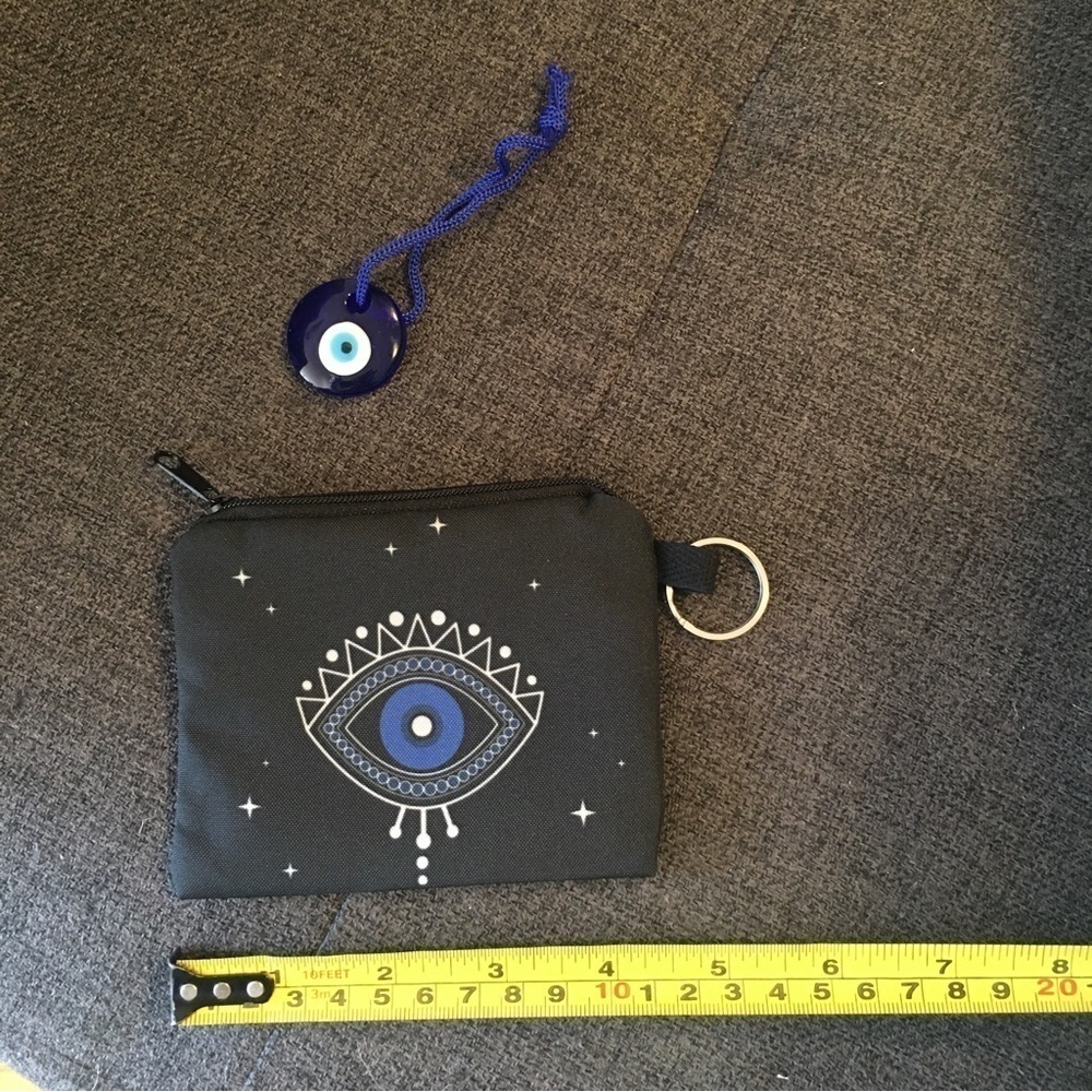 Evil Eye Bundle - Charm + Coin Purse (BLACK, BLUE EYE) - Picture 10 of 15